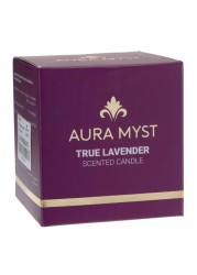 Aura Myst Glass Jar Candle W/Lid (128 g, True Lavender)