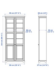 LIATORP Bookcase with glass-doors