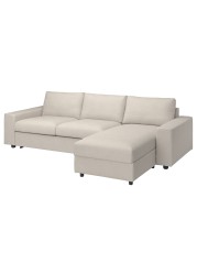 VIMLE Cover 3-seat sofa-bed w chaise lng