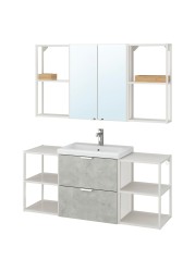 ENHET / TVÄLLEN Bathroom furniture, set of 18