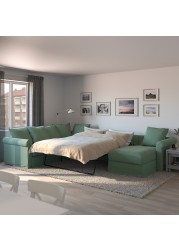 GRÖNLID Crnr sofa-bed, 5-seat w chaise lng