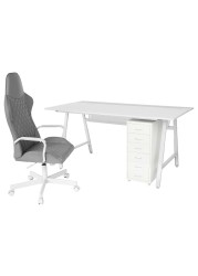 UTESPELARE / HELMER Desk, chair and drawer unit