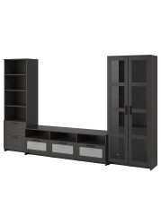 BRIMNES TV storage combination/glass doors