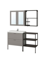 ENHET / TVÄLLEN Bathroom furniture, set of 15