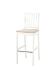 EKEDALEN Bar stool with backrest