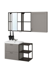 ENHET / TVÄLLEN Bathroom furniture, set of 18