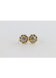 18k ILLUSION DIAMOND EARRING 0.15 CTS-White Gold