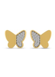 18k ILLUSION DIAMOND EARRING 0.12 CTS-White Gold