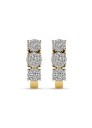 18k ILLUSION DIAMOND EARRING 0.47 CTS-White Gold