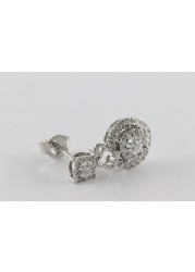 18k ILLUSION DIAMOND EARRING 0.43 CTS-White Gold