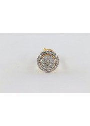 18k ILLUSION DIAMOND EARRING 0.33 CTS-Yellow Gold