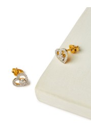 18k ILLUSION DIAMOND EARRING 0.24 CTS-White Gold