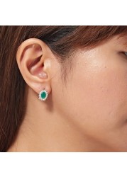 18k DIANA EMERALD EARRING 0.5 CTS-Yellow Gold