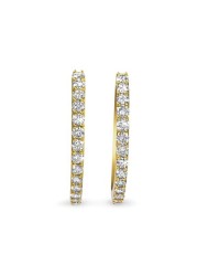 18k ILLUSION DIAMOND EARRING 0.99 CTS-White Gold