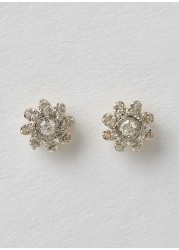 18k BLOSSOM DIAMOND EARRING 0.18 CTS-Yellow Gold