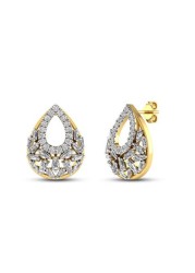 18k ILLUSION DIAMOND EARRING 0.42 CTS-White Gold