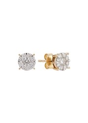 18k ILLUSION DIAMOND EARRING 0.65 CTS-White Gold