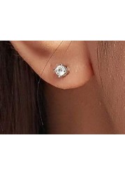 18k SOLITAIRE  HALF CARAT DIAMOND EARRING 1 CTS-Yellow Gold