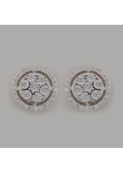 18k ILLUSION DIAMOND EARRING 0.24 CTS-Yellow Gold