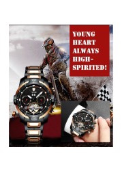 TEVISE-TEVISE T816A Automatic Mechanical Movement Men Watch Self-Winding Manual Winding Wind-Up Skeleton Wrist Watch 3ATM Waterproof Luminous Luxury Business Week Month Calendar Tourbillon Wristwatch for