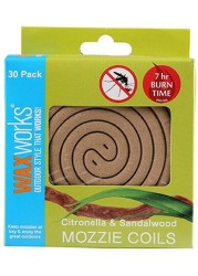 Doreen Waxworks Incense Coil pack of 30 Citronella and Sandalwood（LH083A）