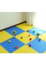 Rainbow Toys Yellow Foam Exercise Mat Puzzle Game Pad Non- Slip Stitch Interlock EVA Mat size: 100x100x2.5cm