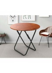 Round Foldable Wooden Table 80cmx74cm - Brown