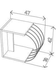 HomeCanvas Case End/Side Table for Living Room Made In Turkey (Walnut-Chrome)