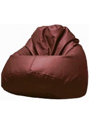 Luxe Decora PVC Leather Bean Bag Combo(Black &amp; Maroon)