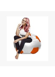 Luxe Decora Football Bean bag White/Orange