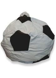 Luxe Decora - Football Bean Bag White &amp; Black