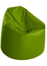 Luxe Decora PVC Leather Bean Bag Combo (Green &amp; Maroon)