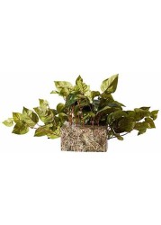 Nearly Natural 6708 Pothos Ledge Set on Foam Decorative Silk Plant, Green