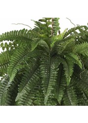 Nearly Natural 6774 22in. Large Boston Fern Hanging Basket,Green