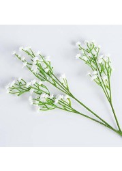 YSBER 10Pcs Baby Breath/Gypsophila Artificial Fake Silk Plants Wedding Party Decoration Real Touch Flowers DIY Home Garden(White)