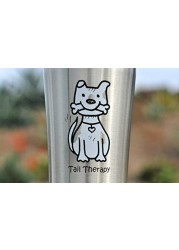 Tail Therapy Dog 18-Ounce Insulated Stainless Steel Coffee Tumbler -- Sleek design, great to keep drinks hot or cold on the go