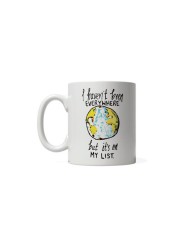 Giftmate Travel Globe Printed Ceramic Tea and Coffee Mug 320ml