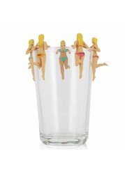 NPW Bosom Buddies Cocktail/Wine Glass Markers, 6-Count