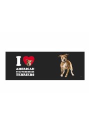 Tree Free Greetings XM28992 I Heart American Staffordshire Terriers Artful Jumbo Mug, 20-Ounce, Tan/Black/White