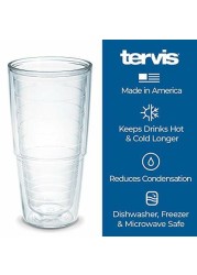 Tervis Republican Elephant Wrap Clear Inner Tumbler with Red Lid, 24 oz