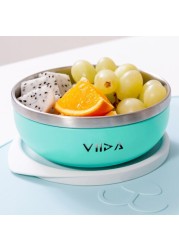 VIIDA Stainless Steel Baby Feeding Bowl With Lid