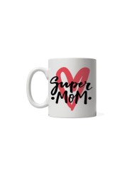 Giftmate Super Mom Printed Ceramic Tea and Coffee Mug 320ml