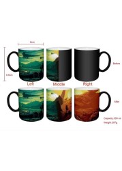 Faha Mug Changing Color (Green) Star Wars, Ceramic Cup, Heat-Sensitive, Creative Birthday Gift