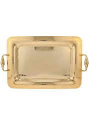 Almarjan 18/10 Stainless Steel Serving Tray, Gold, Thrg2618/S/G822S