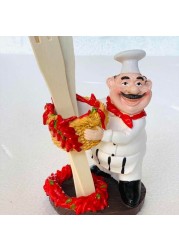 Ling Wei - Chef Figurines European Style Pasta Chef Model Mini Desktop Cook Chef Ornament Gift for Restaurant Cafe Shop