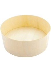 Restaurantware Round Disposable Wood Food Tray, Deep Round Container - 6&quot; Made From Poplar - Great For Sushi Or Appetizers - 100Ct Box