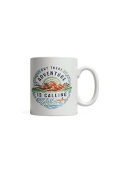 Giftmate Adventure is Calling Printed Ceramic Tea and Coffee Mug 320ml