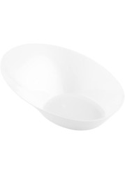 Restaurantware Ellipse Dish, Small Sample Dish, Tasting Dish - White - Plastic - Disposable - 100Ct Box