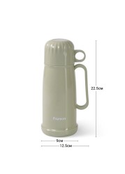 Fissman Vacuum Flask 450 ml Olive - Plastic Case With Glass Liner