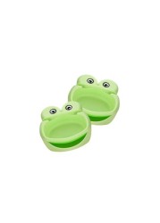 1PC. Frog Snack Bowl, Double Dish Nut Bowl with Cell phone Holder Slot, Serving for Pistachio, Sunflower Seeds &Peanuts, Green.